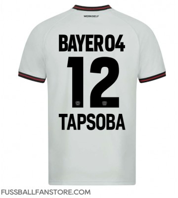 Bayer Leverkusen Edmond Tapsoba #12 Replik Auswärtstrikot 2023-24 Kurzarm